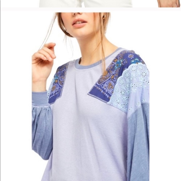 We The Free [Free People] Feelin’ it patchwork top - Picture 2 of 8